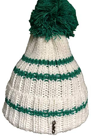 Capo Strickmütze Bommel grün/Weiss