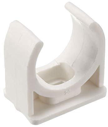 sourcing map PVC Water Pipe 20mm Clamps Clips, Fit for 20mm/0.79 Inch OD TV Trays Tubing Hose Hanger Support Pex Tubing, 30Pcs