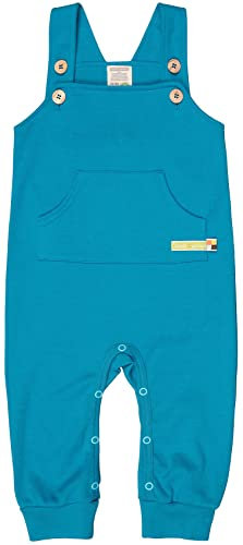 loud + proud Unisex Baby aus Bio Baumwolle, Gots Zertifiziert Latzhose, petrol, 86-92 EU