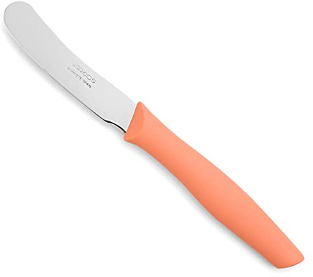 Arcos Nova - Cuchillo Mantequilla - Acero Inoxidable de 70 mm - Mango Polipropileno Coral