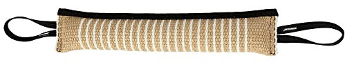 DINGO GEAR Extra Strong Jute Tug 2 Handles Reinforced Dog Tug for Bite Training 60 x 8 cm S00151