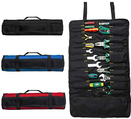 1/2 Pcs tools rolled up bag small organizer pouches Wrench Screwdriver Pliers storage bag Canvas roll up bag Socket tool packet