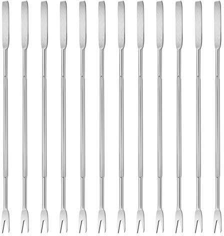 Cabilock 12Pcs Cuisine Outils de Fruits de Mer Professionnel en Acier Inoxydable Écrou Crustacés Choisir Fourchettes de Homard de Fruits de Mer pour Restaurant de Cuisine à Domicile