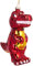 BRUBAKER T-Rex Rot - Handbemalte Weihnachtskugel aus Glas - Mundgeblasener Christbaumschmuck Figuren lustig Deko Anhänger Baumkugel - 12 cm