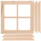 Healifty Puppenhaus Fenster Holz Mini Holzfenster Unbemalt DIY Miniatur Möbel Modell Spielzeug 1: 12 Puppenhaus Schlafzimmer Wohnzimmer Zubehör Mikrolandschaft Dekoration