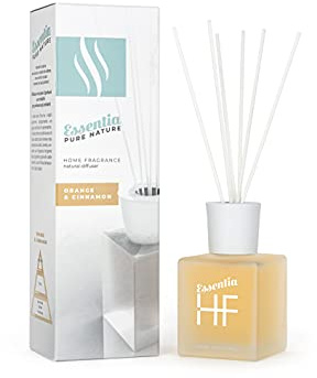ESSENTIA Profumatore per Ambienti | Home Fragrance | Diffusore con Bastoncini (Fragranza Orange & Cinnamon, Diffusore con Profumo, 200 ml)