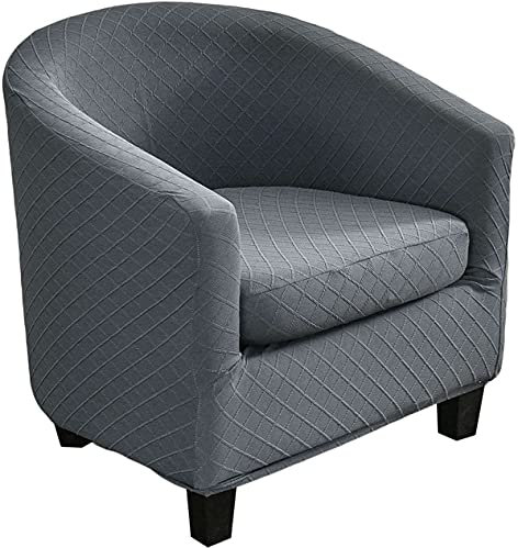 Sesselbezug 2 Teilige Sesselüberwurf Sesselhusse Chesterfield Sesselschoner mit modern Muster Elastisch Stretch Husse für Clubsessel Loungesessel Cocktailsessel (Color : E)