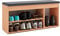 KOMTO Schuhbank mit Sitzfläche - Schuhregal Bank mit Stauraum Buche 100 x 48 x 32 cm Schuhschrank mit Sitzbank Flur Bank Garderobenbank Sofia