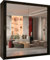 MN Furniture Double Sliding Doors Wardrobe Bedroom Furniture Cupboard Clothes Storage Organiser Hanging Rail Shelves (180 CM, WENGE)