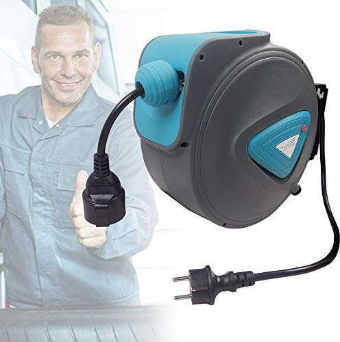 YRHome Avvolgicavo automatico, 20 m, cavo elettrico, cavo di prolunga automatico, avvolgicavo, cavo elettrico, per montaggio a parete