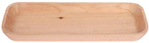 Bandeja para Servir, Bandeja para Servir Bandeja de Té de Madera Bandeja de Madera Bandeja Decorativa Vintage para Servir Pequeña para Desayuno Té Mesa de Café Bandeja para Frutas(14x7x1,5cm)