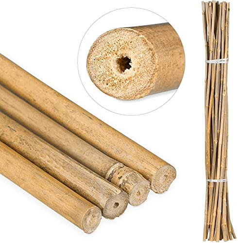 Suinga - Pack 100 x Tuteurs en Bambou de 90 cm, 6-8 mm. Tiges de Bambou, Canne de Bambou écologique pour Soutenir Les Arbres, Les Plantes et Les légumes