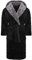 i-Smalls Vestaglia da uomo in pile super morbido con cappuccio e cintura, taglie dalla S alla 6XL, Nero , XXXXXL