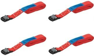 STROXX - 4X Zurrgurt 200Kg - 2m lang - 25mm breit - 1tlg. - mit Klemmschloss Schnellverschluss - Spanngurt - Befestigungsgurt - EN12195-2 - GS - TÜV - für schnelle Sicherungen