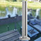 Ringhiera in Vetro Kit Balaustra in Vetro per Piattaforme di Scale, Balaustre per Esterni con Viti e Basi, Vetro Quadrato Ringhiera Spigot Post Pannelli di Vetro Morsetti ( Color : Silver-End Post , S