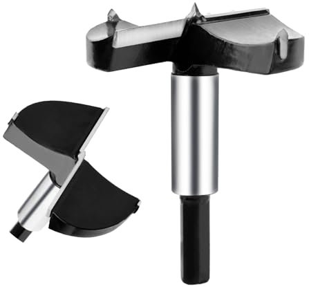 hsawbit 60mm Forstner Drill Bit Hinge Cutter Carbide Tipped Forstner Bit for Kitchen Cupboard Hinges, Hard Wood Hole Saw Woodworking Drilling Hinge Drill Bit