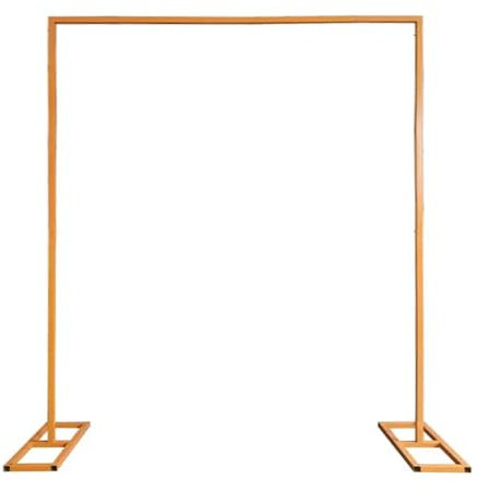 Trimming Shop Gold Square Arch Stand with Base 2m x 2m Party Background Decoration Metal Arch Backdrop Stand Garden Arbors for Wedding Reception Valentines Baby Shower Engagement Birthday Decor