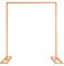 Trimming Shop Gold Square Arch Stand with Base 2m x 2m Party Background Decoration Metal Arch Backdrop Stand Garden Arbors for Wedding Reception Valentines Baby Shower Engagement Birthday Decor
