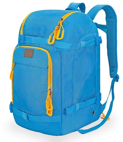 WOLT Ski Boot Bag Backpack - 50L Snowboard Boot Bag for Air Travel for Snow Boots, Ski Helmet, Gloves, Goggles, Skiing Gear