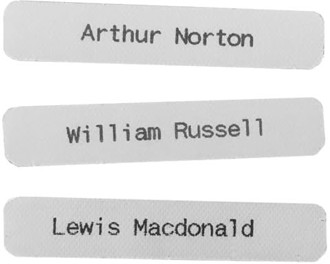 Iron-on Name Labels for Clothes, School Uniform, or Care Home Laundry (100)