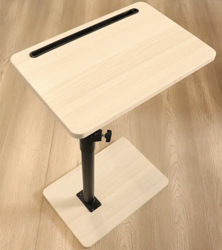 YUHFERA Plateau de canapé pour accoudoir de canapé – Petite table d'appoint pour petits espaces, table plateau en chêne pour lit ou chaise avec fente pour téléphone et tablette, table de plateau TV