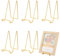 FWEEK 6 pièces Chevalet Présentoir Support d'assiettes en métal, 6 pouces Chevalet en fer Présentoir Support d'assiettes Support de livres, Support d'assiettes décoratives, Chevalet photo, or