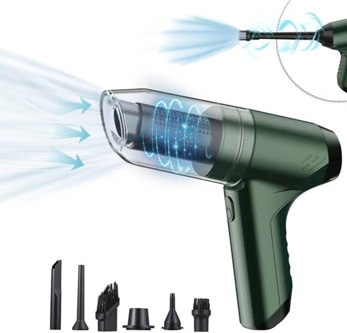 Irishom Handstaubsauger, kabellos, 19.000 Pa, kraftvolles Saugen und Blasen, 3-in-1-Staubsauger, Luftgebläse und Handpumpenstaubsauger, 120 W, leistungsstarker