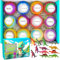 Paquete de 12 bombas de baño para niños con juguete sorpresa en su interior, set de regalo de bombas de baño de dinosaurios ecológicos, divertido juguete educativo Dino Fizzy Balls w/Rich Bubbles, kid