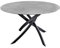 Riess Ambiente Runder Esstisch Alpine 120cm anthrazit Keramik Beton-Design Schwarze Metallbeine Esszimmertisch Küchentisch Keramiktisch pflegeleicht