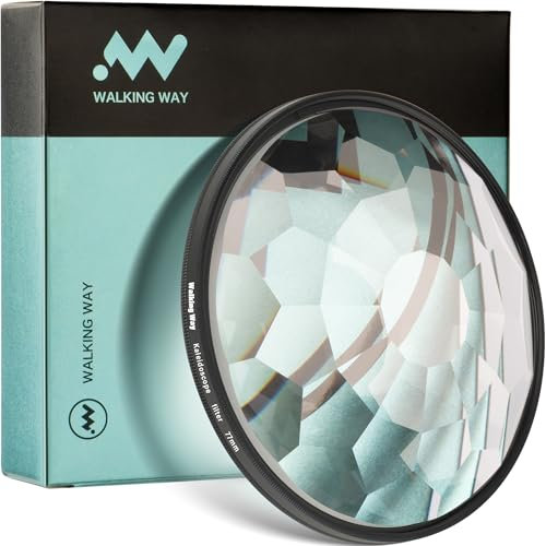 Walking Way Kaleidoscope Prism Lens Filter 67mm Optical Glass Special Effect Camera Fractal Filter for Repeated Motifs with Refraction and Anamorphic Effect