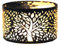 Woodbridge Karusellschirm für Duftkerzen | Tree of Life - Black & Gold | Kerzen Accesoires | Rotierender Kerzenschirm für Duftkerzen im Glas
