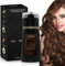 Champú Tinte Pelo Castaño Oscuro, Hair Dye Shampoo Champú 3 en 1 Champú de café natural para teñir el cabello,Champú instantáneo para teñir el cabello de hombres y mujeres con guantes y gorro-200 ml