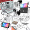 HSTOP Accessoires Switch OLED 27 en 1 Compatibles avec Nintendo Switch OLED Pochette Transport Kit, Étui Cadeau de Noël Switch OLED pour Console Switch OLED avec Coque de Protection,JoyCon Grip-Blanc