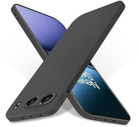 Bastmei Handyhülle Für OnePlus Nord 4 Hülle 5G, Ultraleicht dünne Thin Fit Cover, Harte PC Rückseite, Kameraschutz rutschfest Mattierte Case Kompatibel mit OnePlus Nord 4 2024 - Schwarz