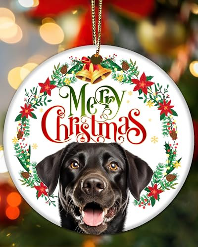 Black Lab Christmas Ornament Black Labrador Retriever Gifts for Women Christmas Tree Clearance Keepsake