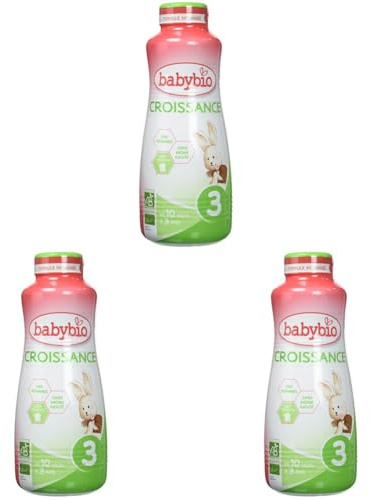 Babybio Bio Lait 3 Croissance Liquide, 1L (Lot de 3)