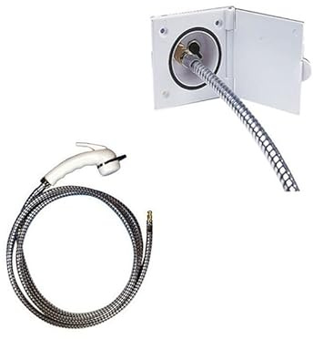 Douchette extérieure avec Socle encastrable et Couvercle pour Caravane et Camping-Car