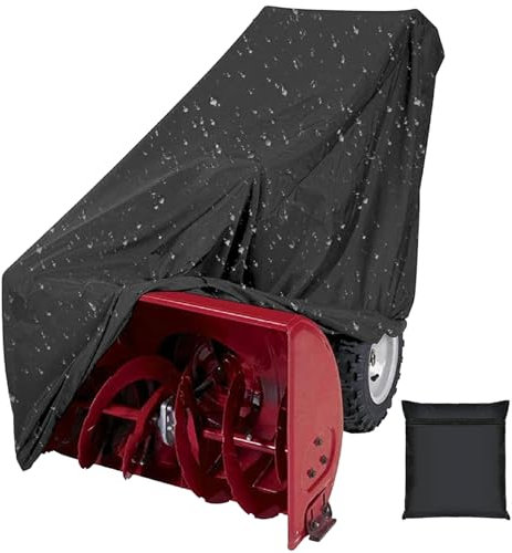 Schneegebläseabdeckung 33 * 58 * 52 Zoll wasserdichte Schneeblowerabdeckung mit Kordelkordel und Fester Schnalle Heavy Duty Universal Snowwerwer