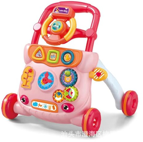 homewell Trotteur pour bébé, Trottino, Chariot pour tout-petits, Jouet d'Activité et de Développement, Apprentissage de la Marche, Cadeau Dès 9 Mois (Rose)