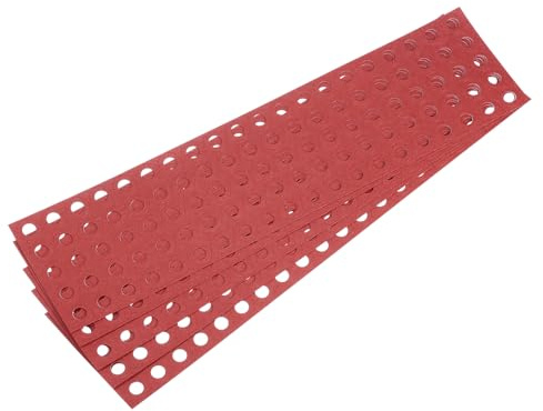sourcing map 500PCS 18650 Lithium Battery Insulator Rings, Hollow Electrical Insulation Ring Adhesive Paper Cardboard Sticker, Red
