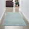 CARPETIA Teppich Läufer Diele Eingangsbereich Gang antirutsch sanft mit feinem einfarbigem Design in Blau 60 x 110 cm