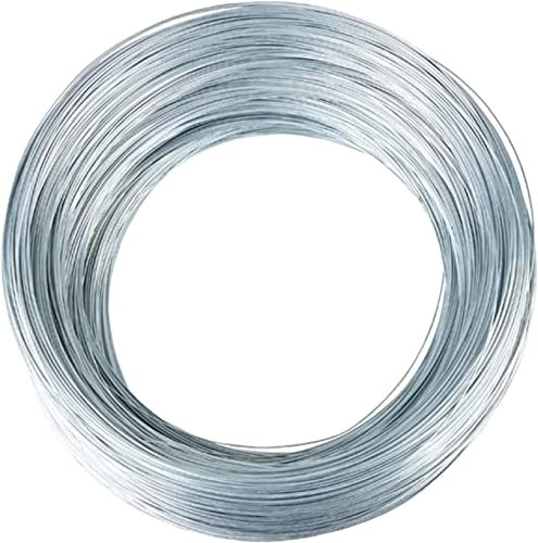 EPYBJYWQ Mirror Hanging Wire Galvanized Steel Wire 4mm(4/25 inch) Diameter, Solid Wire Rope for Plants DIY Floral Fences(5M/16.4ft)