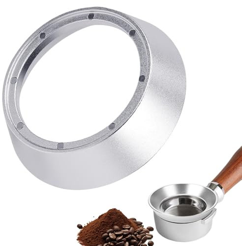 1PCS 54mm Espresso Dosing Funnel Sturdy Portafilter Funnel Dosing Ring with Magnetic Aluminum Portafilter Funnel Compatible with All 54mm Espresso Portafilters for Home Commercial Cafe Machine