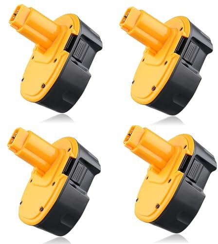 4Pack 6000mAh 18V Ni-MH DC9096 Replacement Battery for Dewalt Battery Compatible with Dewalt 18V Battery DE9098 DE9503 DE9039 DE9095 DE9096 DW9096 DW9095 DW9098 DC725 (4PC)
