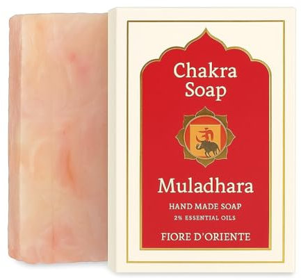LivuX Chakra-Seife Muladhara – 1. Chakra Wurzelchakra – Handgemachte Naturseife mit Patchouli – 70 g – Vegan & Kaltgerührt – Hautpflegend & Ausgleichend 1276