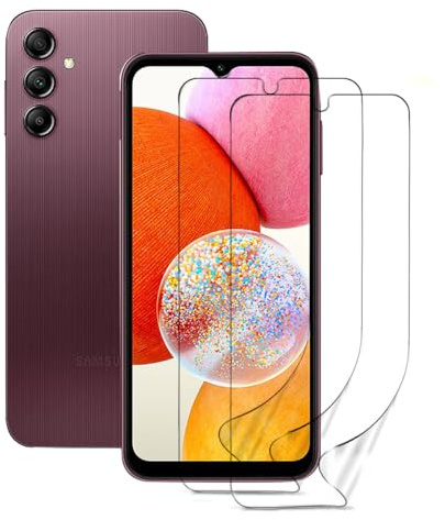 3 Pièces Hydrogel Protection Ecran pour Samsung Galaxy A14 5G/4G M14 5G 6.4 pouces,HD Clair Film hydrogel,Anti-Rayures screen protector,TPU Film Protection écran