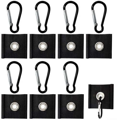 Doppelseitige Haken mit Clips für Outdoor-Dekoration und Camping (schwarz)