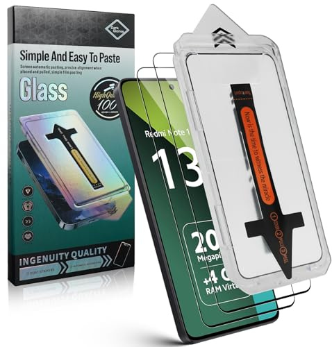 LiiLaa für Xiaomi Redmi Note 13, 13 Pro 4G/5G für Panzerglas Schutzfolie | Auto-Montage, Präzise Passform, 9H+ Stoßfest Schutzglas, Full Screen, Blasenfrei, Anti-Fingerabdruck, 2 Stück