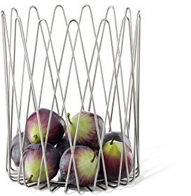 Zack Original BIVIO Obstkorb, 20,0 cm x 25,5 cm hoch, silber