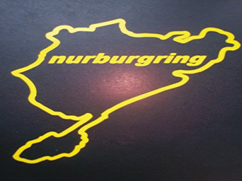SCOOBY DESIGNS NURBURGRING Auto-Aufkleber, Kofferraum, Flügel, Gelb